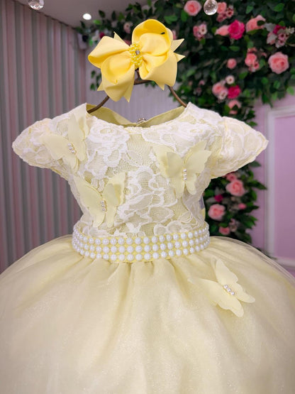 Vestido Marie Maite Jardim Encantado Amarelo