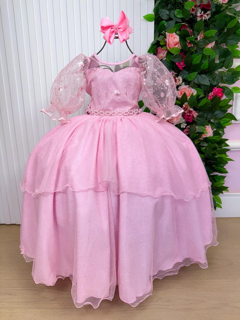 Vestido Longo Eva Rosa Bebe
