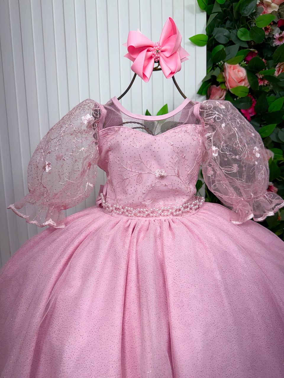 Vestido Longo Eva Rosa Bebe