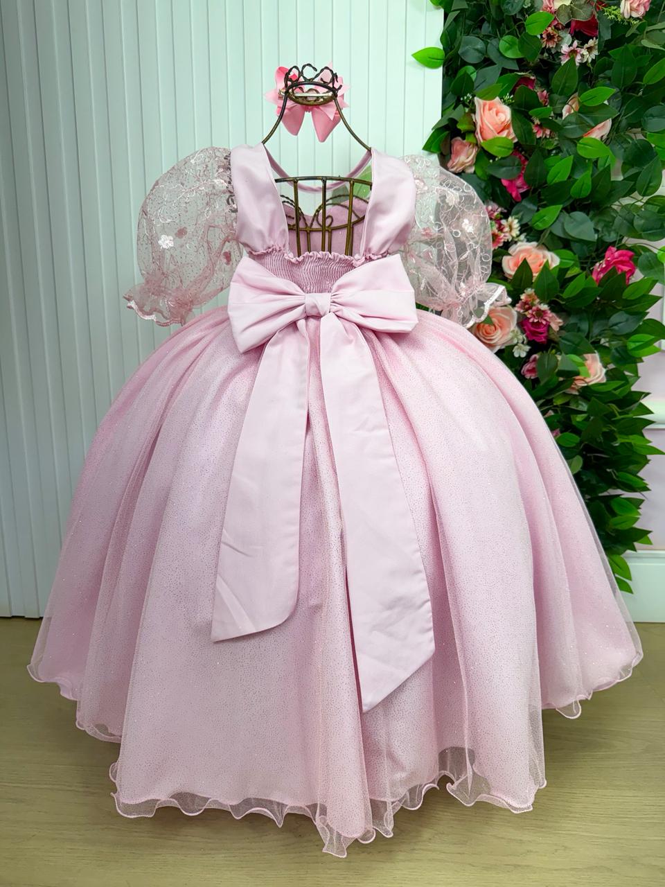 Vestido Longo Eva Rosa Bebe